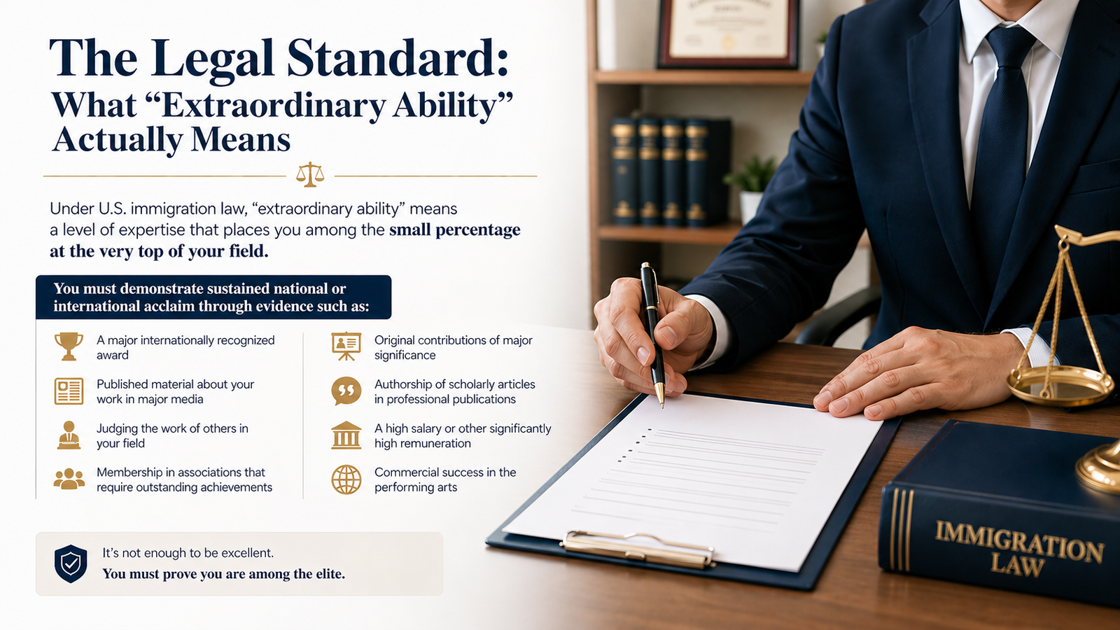 EB-1A legal standard defined.